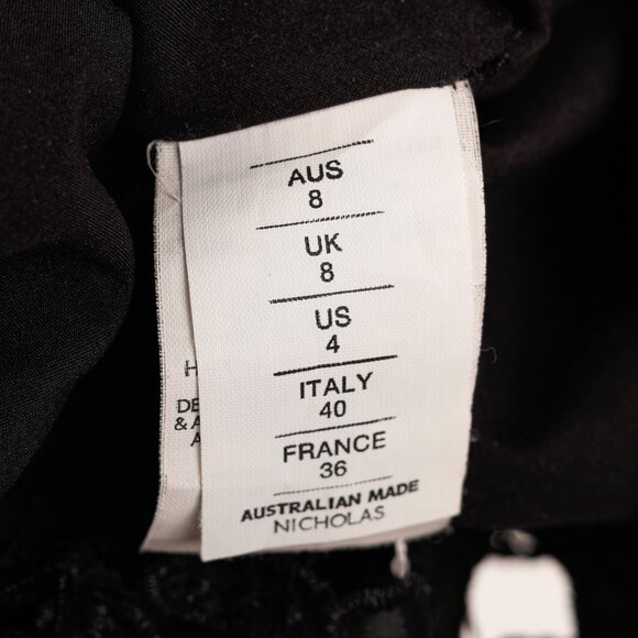 Nicholas Black Botanical Lace Lace-Up Off-Shoulder Cocktail Dress - Picture 11 of 12